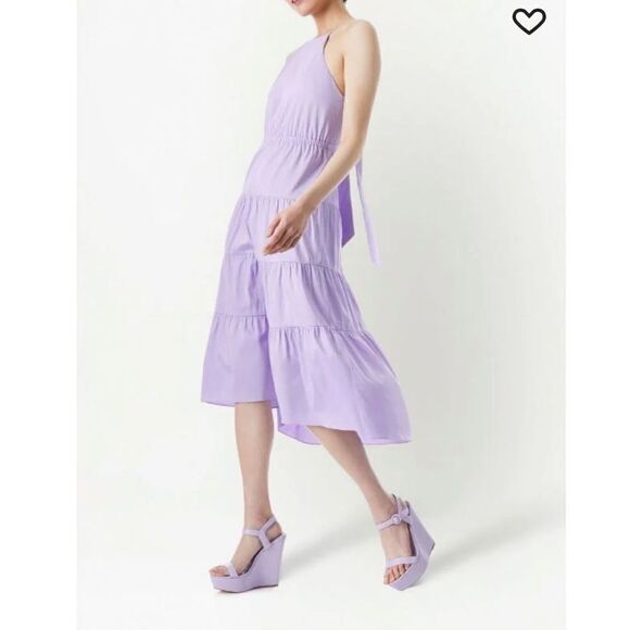 Alice + Olivia Hartley Tie Back Midi Dress - Picture 2 of 10